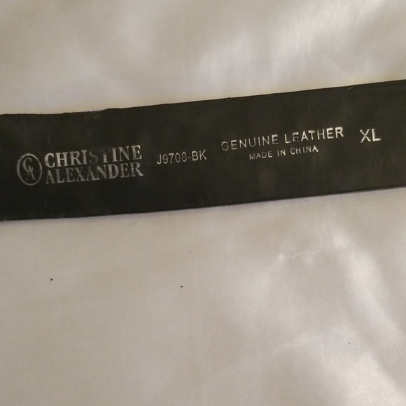 Christine Alexandar XL Leather Belt - Picture 2 of 3